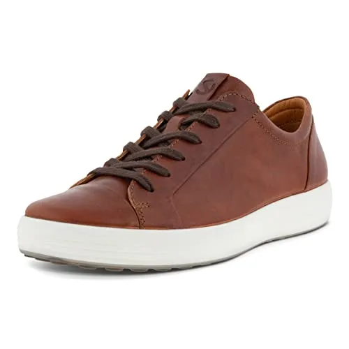 ECCO Herren Soft 7 M Shoe - Cognac, 42 EU - Herren-Sneaker aus hochwertigem Leder mit geformter Innensohle für optimalen Komfort und Atmungsaktivität. Ideal für stilbewusste Männer, die Wert auf Qualität legen.