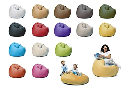 sunnypillow XXL Sitzsack 125 cm - Bequemer 2-in-1 Sitz- und Liegekomfort - Sitzsäcke für Kinder & Erwachsene, ideal für drinnen und draußen. Wasserabweisend, UV-beständig und mit hochwertigen Styroporkugeln für optimalen Sitzkomfort.