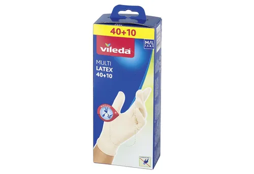 Vileda Einweghandschuh Multi Latex 40 10 Größe M/L 50er Pack