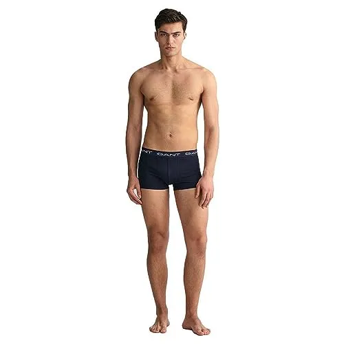 GANT Herren Trunk 3-Pack Boxershorts, Marine, L EU