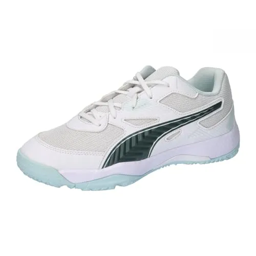PUMA Jungen Unisex Kinder Solarflash Jr II Indoor Court Shoe - Hallenschuhe für Jungen mit Ventair-Mesh für optimale Atmungsaktivität und einem Stabilitätsskelett für verbesserte Stabilität und Traktion.