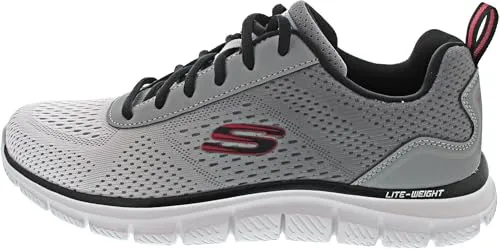 Skechers Track - Ripkent Herren Sneaker in Grau, Größe 48.5 - Sneaker mit atmungsaktivem Mesh-Obermaterial und gepolsterter Memory Foam Innensohle für höchsten Tragekomfort – ideal für sportliche Aktivitäten und den Alltag.