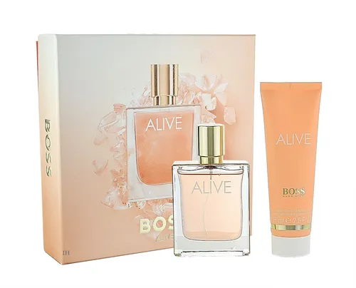 Hugo Boss Boss Alive EDP 50 ml + BL 75 ml Geschenkset - Geschenkset für Sie mit dem verführerischen Boss Alive Eau de Parfum und einer luxuriösen Body Lotion für ein harmonisches Dufterlebnis.