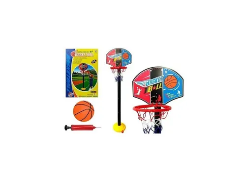 COFI 1453 Basketballkorb HOOPSTER (Spielset, Komplettset), Höhenverstellbar, Für drinnen und draußen, Mit Ball und Pumpe