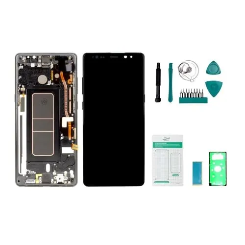 kaputt.de Display und Rahmen kompatibel mit Samsung Galaxy Note 8 schwarz Set