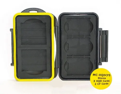 JJC MC-XQDCF5 robuste wasserdichte Memory Card Case (3 X XQD / 2 x CF)