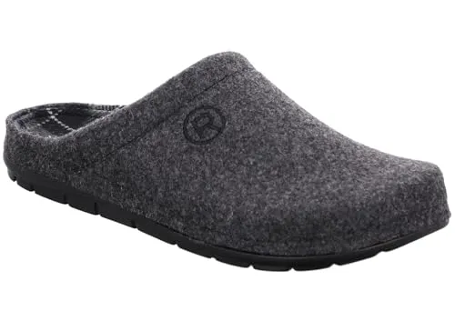 Rohde Herren Pantoffel Filz Hausschuh Rodigo-H 6744, Größe:46 EU, Farbe:Grau - Bequeme Herren Pantoffeln aus weichem Filz mit leicht gepolsterter Innensohle. Ideal für entspannte Stunden zu Hause, bietet ein angenehmes Tragegefühl und eine flexible Laufsohle.