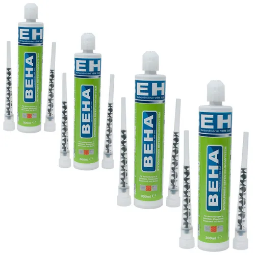 Injektionsmörtel Verbundmörtel Klebemörtel 4 x 300ml Montagemörtel Beton Ziegel
