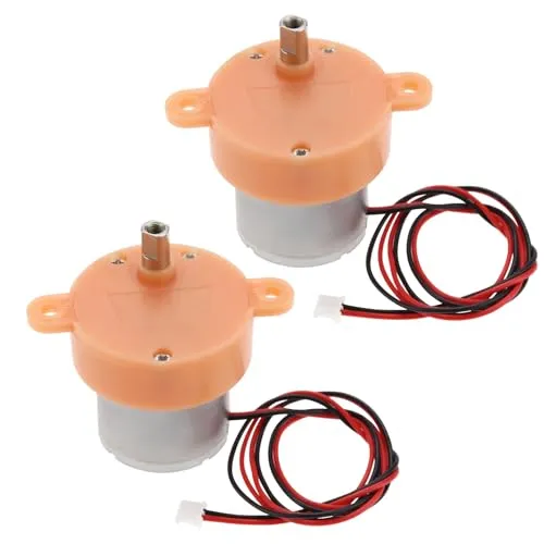 EMSea 2Pcs Kleiner Untersetzungsmotor 3rpm Langsam Laufender Getriebemotor 3-12V DC Langsam Laufender Geräuscharmer Getriebemotor für Projektionslampen Sternenlampen Spielzeug Und Kunsthandwerk