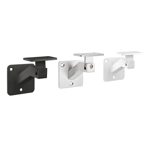 Natural Goods Berlin FLEX Handlaufhalter schwarz 4 Stück - Stabile Wandhalterung für Handläufe aus massivem Metall, ideal für Innen- und Außenbereiche. Flexibles Design ermöglicht einfache Montage und individuelle Anpassung an verschiedene Handlaufformen.