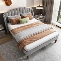 okwish Polsterbett Jugendbett, 160x200 Doppelbett mit Lattenrost und Kopfteil, Holzlattenunterstützung, mit Matratze, grau - Grau