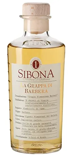Nº1 SIBONA Grappa di Barbera 40% vol. (1 x 0,5l) – Aromatischer, reifer Grappa aus Italien