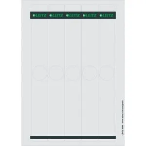 LEITZ 125 Ordneretiketten grau für 5,0 cm Rückenbreite - Zubehör Ordner mit selbstklebenden, PC-beschriftbaren Etiketten für einfache und klare Beschriftung Ihrer Ordner. Ideal für eine perfekte Organisation im Büro oder Archiv.