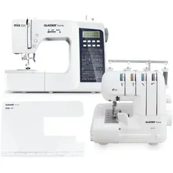 GLAESERhome Nähmaschinen Bundle | Anfänger & Overlock Nähmaschine