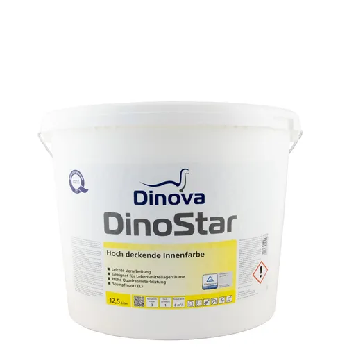 Dinova Dinostar 12,5L weiss, hochdeckende Wandfarbe, Dispersionsfarbe