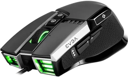 EVGA X17 Gaming Mouse, Wired, Grey, Customizable, 16,000 DPI, 5 Profiles, 10 Buttons, Ergonomic 903-W1-17GR-K3