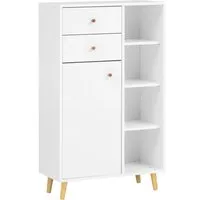 Schildmeyer Midischrank Bjarne 60,2 cm weiß - Bad-Kommode aus FSC®-zertifiziertem Holzwerkstoff, mit variabel einsetzbaren Einlegeböden und pflegeleichter Oberfläche – ideal für eine stilvolle und funktionale Badezimmergestaltung.