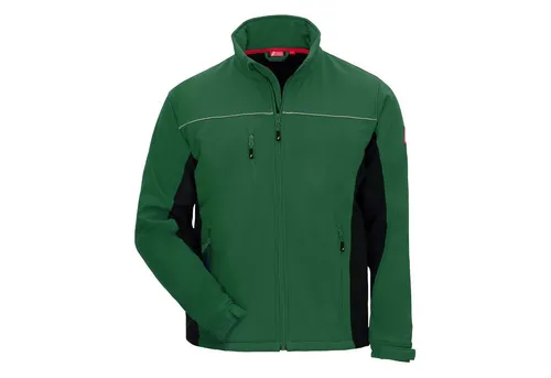 NITRAS MOTION TEX LIGHT Softshelljacke XL in grün/schwarz - Die NITRAS MOTION TEX LIGHT Softshelljacke bietet einen optimalen Sitz dank Kordelzug und Klettverschluss. Mit praktischen Taschen und Reflexelementen für erhöhte Sichtbarkeit ist sie ideal für aktive Einsätze.