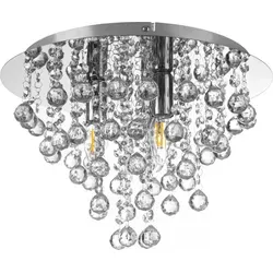 Globo Deckenleuchte 3flg London - Moderne Deckenleuchte mit 3x40W, E14, Höhe ca. 26cm, Durchmesser 38cm. Stilvolle Acryl-Kristallkugeln sorgen für elegantes Licht in jedem Raum.