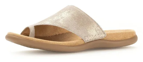 Gabor Zehensteg Beige in Gr. 41 in gold von Gabor