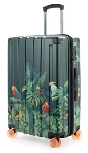 HAUPTSTADTKOFFER Q-Damm M - Jungle Edition Reisekoffer 68 cm - Entdecke den HAUPTSTADTKOFFER Q-Damm in der Jungle Edition! Mit 71 Litern Volumen und erweiterbar auf 89 Liter ist dieser Trolley ideal für Reisen bis zu 14 Tagen. Robuste Hartschale und leise Rollen sorgen für Komfort und Langlebigkeit.