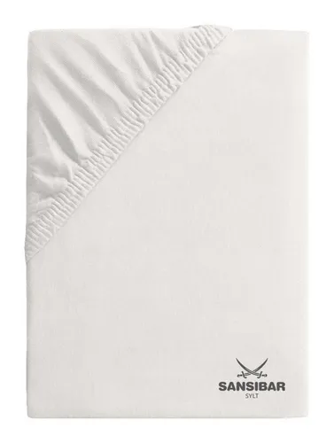 Sansibar Sylt Spannbettlaken Premium Topper-Spannbetttuch, 140/160 cm x 200 cm - Bettlaken aus 95% Baumwolle mit hochwertigem Rundumgummi für einen faltenfreien Sitz, geeignet für Matratzen bis 15 cm Höhe, ideal für Boxspringbetten.