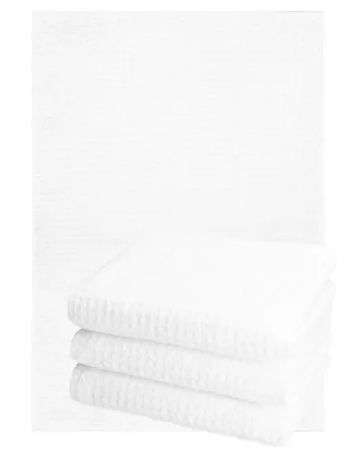 Betz Geschirrtuch 4er Set Küchenhandtücher Geschirrtücher 40x66 cm Farbe weiß, (Set, 4-tlg., 4 Küchentücher 40x66 cm), 4 Geschirrtücher Set