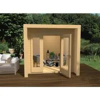 Gartenhaus weka Design 263 Gr. 1 mit Fußboden - Gartenhaus, großzügige Maße 245 x 250 cm, aus hochwertigem Holz gefertigt, ideal für Gartenlagerung und als Rückzugsort.