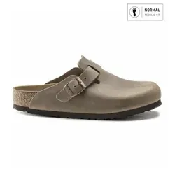 Birkenstock Boston Tabacco Braun Nubukleder geölt - Clogs für Damen und Herren, anatomisch geformtes Kork-Latex-Fußbett für maximalen Tragekomfort