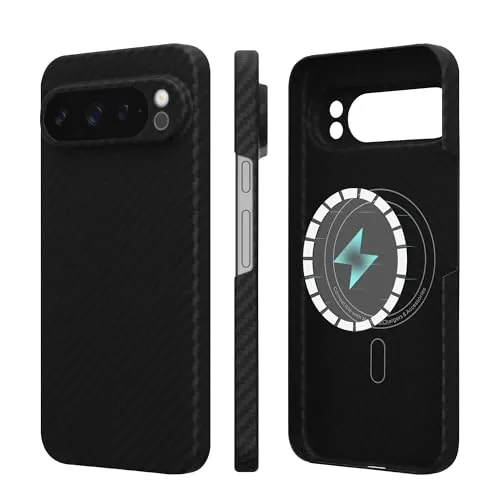 kalibri Hülle für Google Pixel 9 Pro XL Hülle - Aramid Handy Schutzhülle - Cover Case Handyhülle - Kompatibel mit MagSafe Schwarz