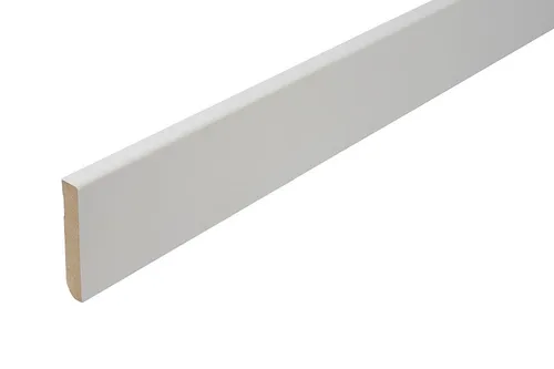 Sockelleiste weiß 12 x 70 MDF lackiert RAL 9010 Fussleiste Modern