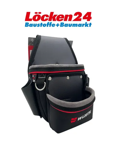 Würth Zimmermannstasche - 0715930211 - Werkzeuggürtel & -taschen, praktische Halftertasche mit 2 Taschen für optimalen Zugriff auf Ihre Werkzeuge.