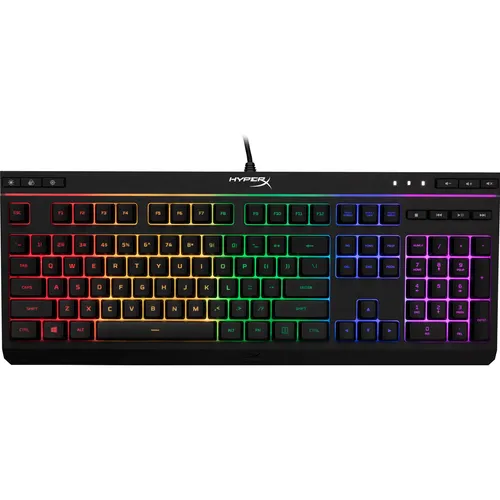 HyperX Alloy Core RGB – Membran Gaming-Tastatur (US Layout) - Tastaturen mit dynamischen RGB-Lichteffekten, robuster Bauweise und leisen Tasten für präzises Gaming. Auslaufsicher und mit speziellen Mediensteuerungen für ein optimales Spielerlebnis.