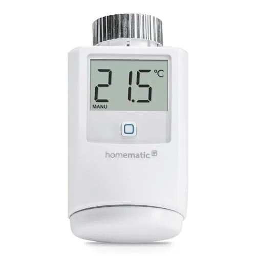 Homematic IP Smart Home Heizkörperthermostat – digitaler Thermostat - Programmierbare Thermostate mit einfacher App-Steuerung für optimale Heizungssteuerung und Energieeinsparung.