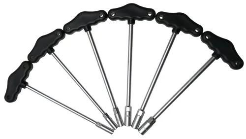 Schraubendreher Steckschlüssel Satz T-Griff 8-13 mm Chrom-Vanadium-Stahl 6 x