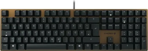 CHERRY KC 200 MX - Mechanische Office-Tastatur, eloxierte Metallplatte, leise MX2A SILENT RED Switches für unübertroffenes Tipperlebnis