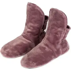 RAIKOU Klassische Hausschuhe für Damen, Herren aus Micro Flausch mit ABS und Rutschfester Sohle, Super Flauschige Hüttenschuhe in schönen Farben... - Lila - 37-40