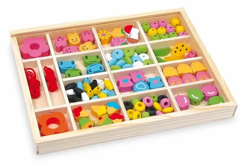 Fädelbox Julia small foot Legler Box Holzbox Ketten basteln Armband Anhänger