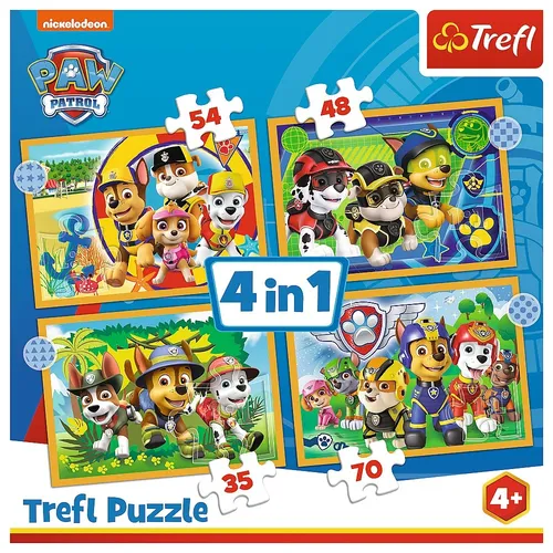 Trefl Puzzle 4in1 Holiday Paw Patrol von Trefl