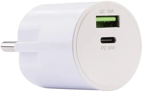 revolt Steckdose: USB-Netzteil mit USB-C PD bis 30 Watt und Quick Charge bis 18 Watt (USBC-Netzteil, Intelligentes Ladegerät, Steckdose)