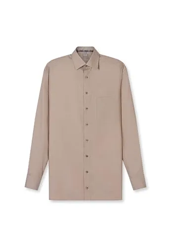 OLYMP Luxor Herren Langarmhemd Gr. 42 in Nougat - Bequemes Herren-Langarmhemd von OLYMP im modernen Comfort Fit. Ideal für Business-Looks, aus 100% Baumwolle gefertigt und mit 2-Knopf-Manschette. Maschinenwaschbar und langlebig.