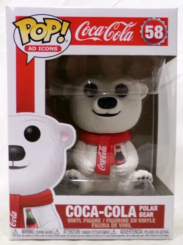 Coca-Cola Polar Bear Bär 58 - Funko Pop! Vinyl Figur - Sonstige Spielzeugfiguren, hochwertige Vinylfigur mit 9,5 cm Höhe, perfekt für Sammler und Coca-Cola-Fans, ideal als Geschenk oder zur Erweiterung Ihrer Sammlung.