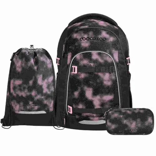 Coocazoo Mate Schulrucksack Set 3tlg. inkl Sportbeutel (Pink Illusion)