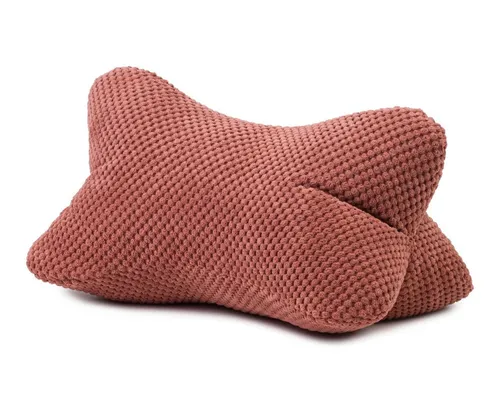 SchönesWohnen24 Nackenstützkissen Leseknochen / Lesekissen Sven Ambiente Mikrofaser 40x25cm Beere