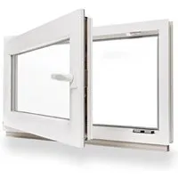 Produktbild Kellerfenster Kunststofffenster weiß, 95 x 55 cm mit 2-fach Verglasung