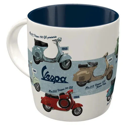 Kaffeebecher VESPA - blau-bunt - 330 ml