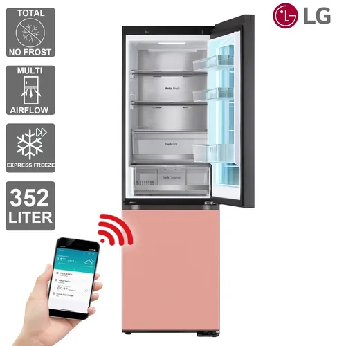 LG GBG719MDNN MoodUP Kühlgefrierkombination mit InstaView® - Freistehende Kühlgefrierkombination mit 352 l Volumen und innovativer InstaView® Technologie für einen schnellen Zugriff auf Ihre Lebensmittel.