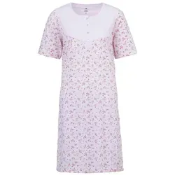 zeitlos Nachthemd Nachthemd Kurzarm - Zweigen/ Blüten rosa L