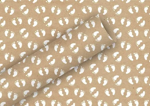 Braun & Company Geschenkpapier natur weiß 2 m x 70 cm Geschenkverpackungen