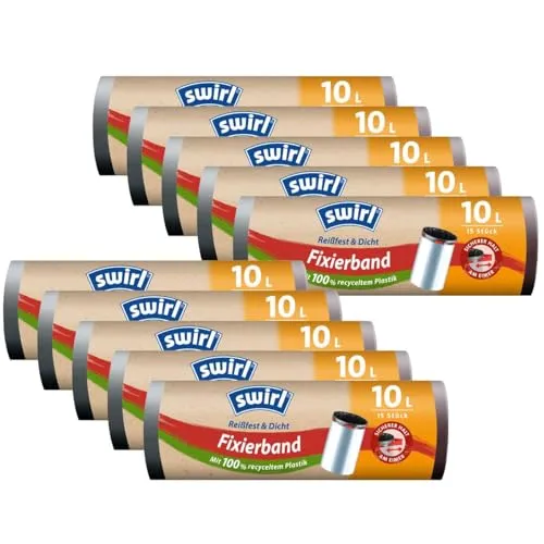 10x Swirl Fixierband Müllbeutel 10L von Swirl